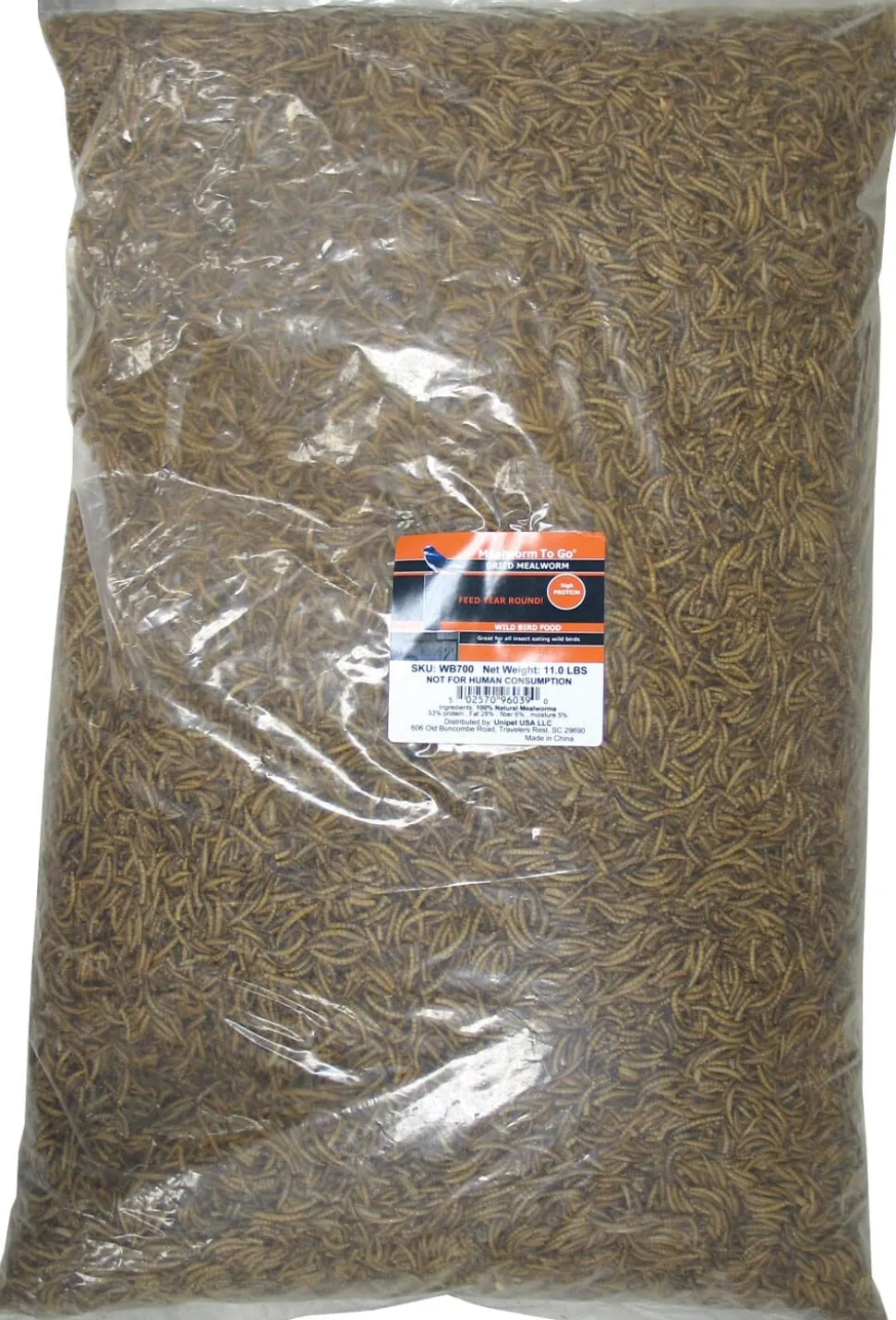 Mealworm To Go Dried Mealworms Value Wild Bird Food - 11.02 Lbs