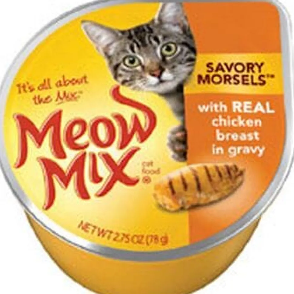 Meow Mix Savory Morsels with Chicken in Gravy Cat Food Cups