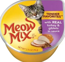 Meow Mix Tender Favorites Real Turkey and Giblets Canned Cat Food
