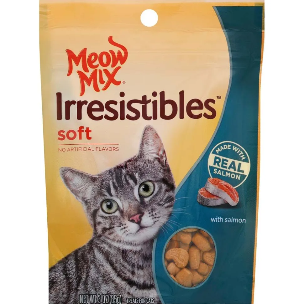 Meow-Mix Irresistibles Soft Cat Treats Salmon - 3 Oz - 5 Pack