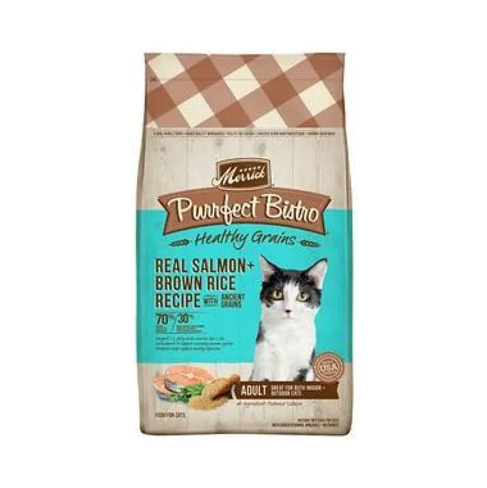 Merrick - Purrfect Bistro with Grains Salmon + Brown Rice Recipe with Ancient Grains Dry Cat Food - 12 lb
