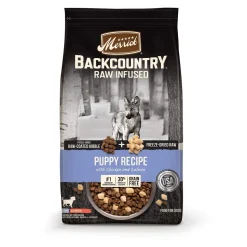 Merrick Backcountry Puppy Grain-Free Raw-Infused Chicken and Salmon Freeze-Dried Dog Food - 10 Lbs