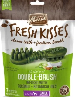 Merrick Fresh Kisses Coconut Oil and Botanicals Large Brush Dog Dental Chews - 7 Count