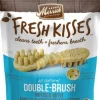 Merrick Fresh Kisses Mint Breath Strips Large Brush Dog Dental Chews - 7 Count - 11.5 Oz
