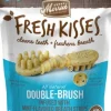 Merrick Fresh Kisses Mint Breath Strips Medium Brush Dog Dental Chews - 6 Count