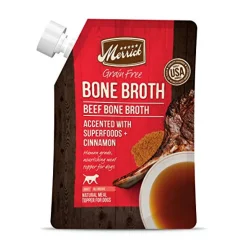 Merrick Grain-Free Beef Bone Broth Wet Dog Food Topper - 16 oz Pouch