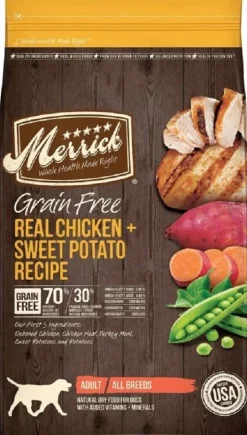 Merrick Grain-Free Senior Dry Dog Food - Chicken & Sweet Potato - 4 lb Bag