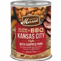 Merrick Grain-Free Slow Cooked BBQ Carolina Style Sausage Recipe Canned Wet Dog Food - 12.7 oz Cans - Case of 12