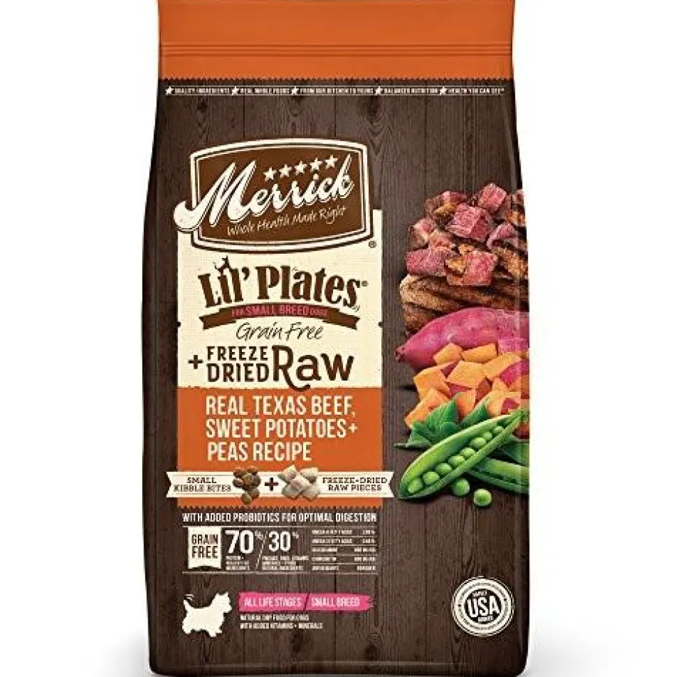 Merrick Lil' Plates Beef & Sweet Potato w/Raw Bites Freeze-Dried Dog Food - 4 lb Bag