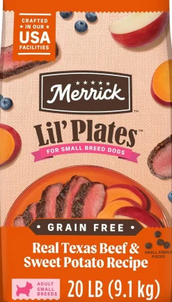Merrick Lil' Plates Grain-Free Beef & Sweet Potato Puppy Small Breed Dry Dog Food - 20 lb Bag