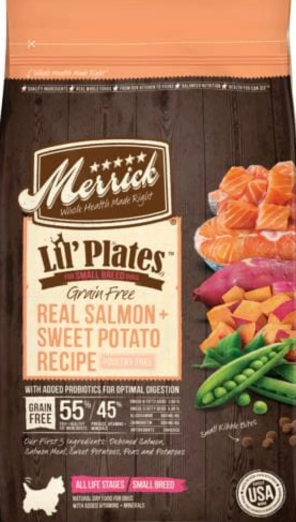 Merrick Lil' Plates Salmon & Sweet Potato Freeze-Dried Dog Food - 4 lb Bag