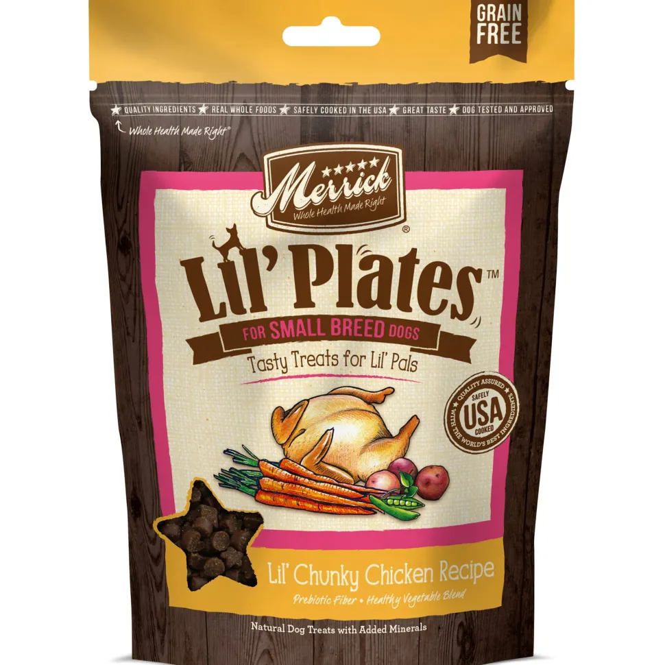 Merrick Lil' Plates Small-Breed Chunky Chicken Soft and Chewy Dog Treats - 5.5 Oz