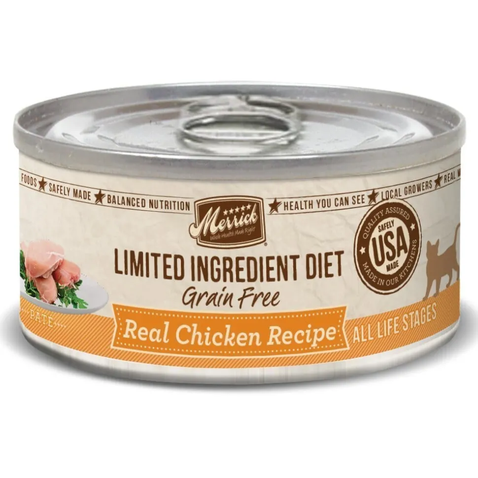Merrick Limited Ingredient Diet Grain-Free Real Chicken Canned Cat Food - 5 Oz - Case of 24