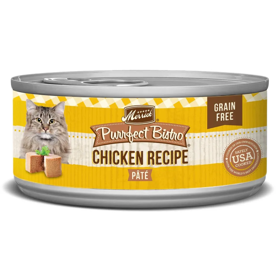 Merrick Purrfect Bistro Chicken Pate Canned Cat Food - 5.5 Oz - Case of 24