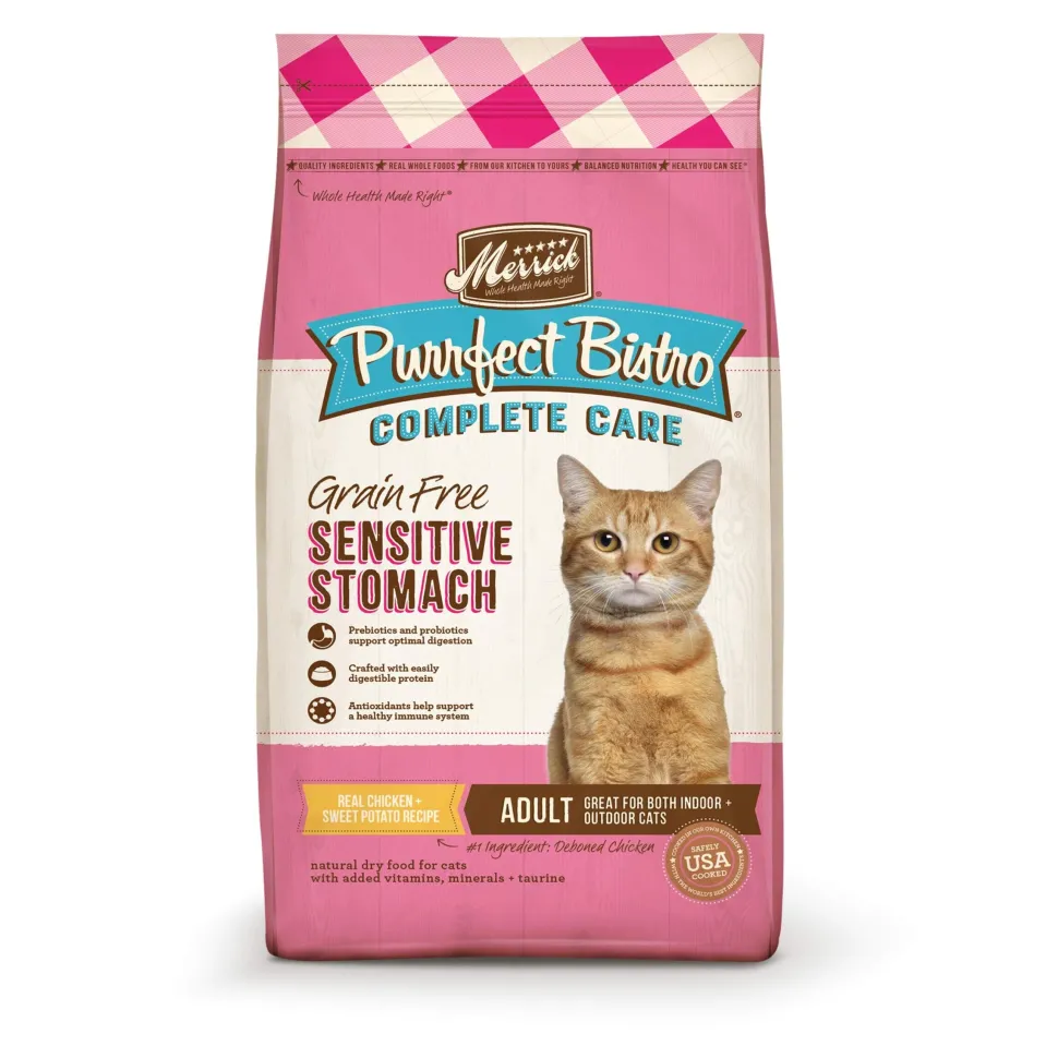 Merrick Purrfect Bistro Complete Sensitive Stomach Dry Cat Food - 4 Lbs