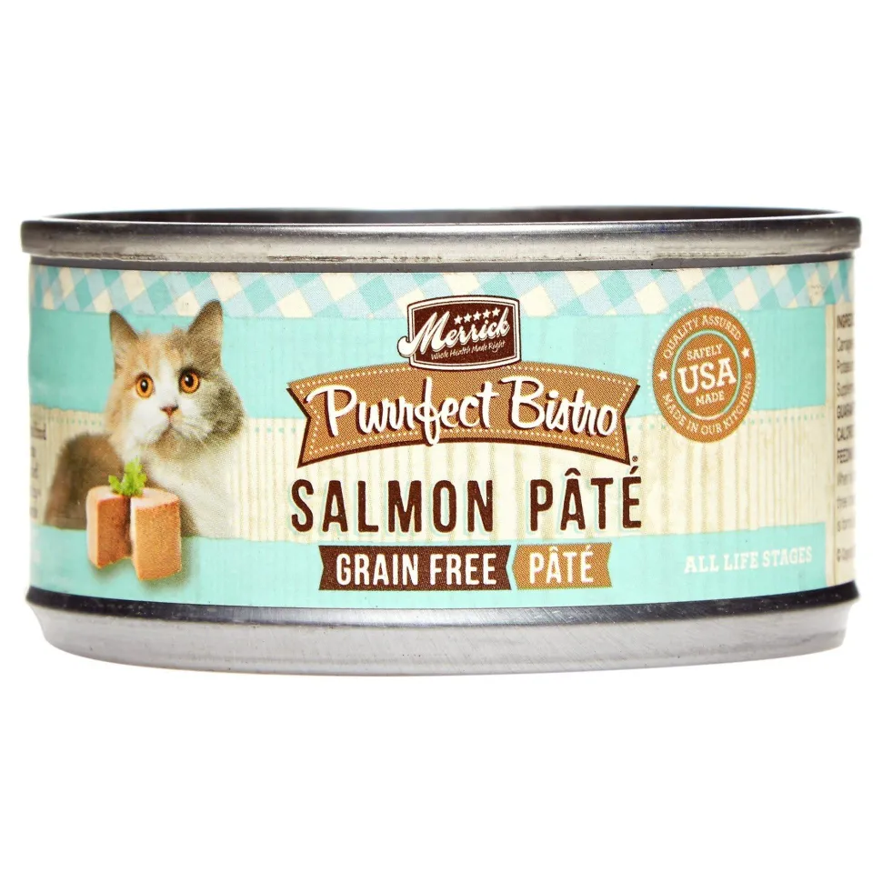 Merrick Purrfect Bistro Grain-FreeSalmon Pâté Wet Canned Dog Food - 3 oz Cans - Case of 24