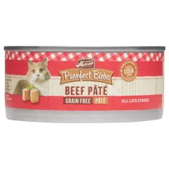 Merrick Purrfect Bistro Grain Free Beef Pâté Canned Cat Food - 5.5 oz Cans - Case of 24