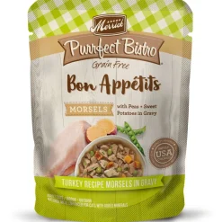 Merrick Purrfect Bistro Grain-Free Turkey Morsels Wet Cat Food - 3 oz Cans - Case of 24