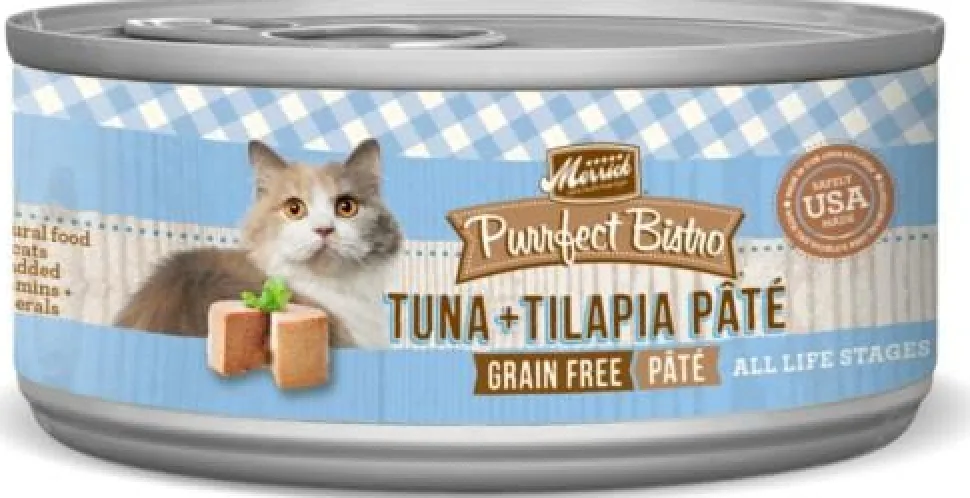 Merrick Purrfect Bistro Tuna and Tilapia Canned Cat Food - 3 Oz - Case of 24