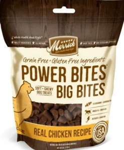 Merrick Treats Big Bites Real Chicken Recipe Soft and Chewy Dog Treats - 6 oz Bag