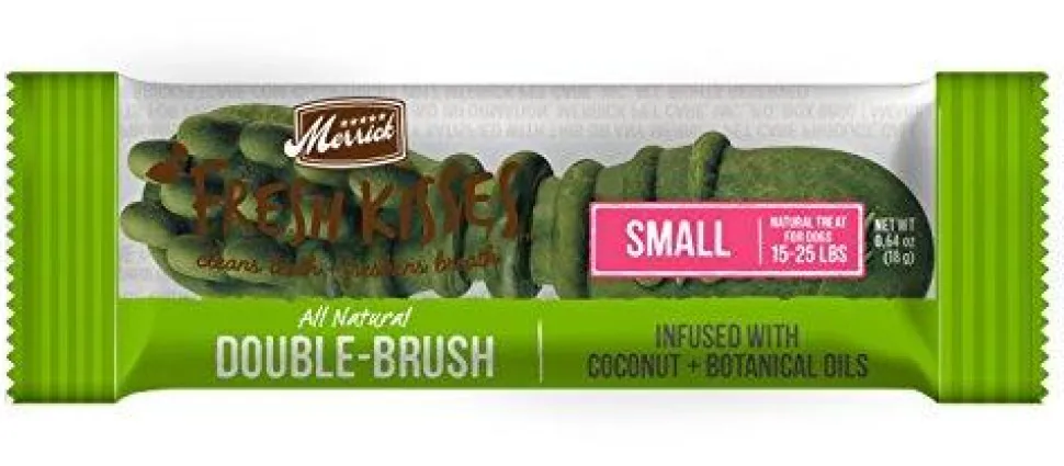 Merrick Treats Coconut Oil + Botanicals Small Brush Dog Dental Chews - Single Serve Box (25 ct)