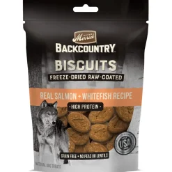 Merrick Treats Freeze-Dried Raw Coated Biscuits Salmon & Whitefish Recipe Dog Treats - 10 oz Bag