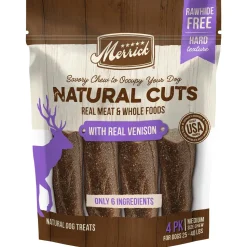 Merrick Treats Natural Cuts with Real Venison Medium Chew Naural Dog Chews - 10 oz (4 ct) Pouch