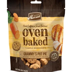 Merrick Treats Oven Baked Grammy's Pot Pie with Real Chicken Peas & Carrots Baked Dog Treats - 11 oz