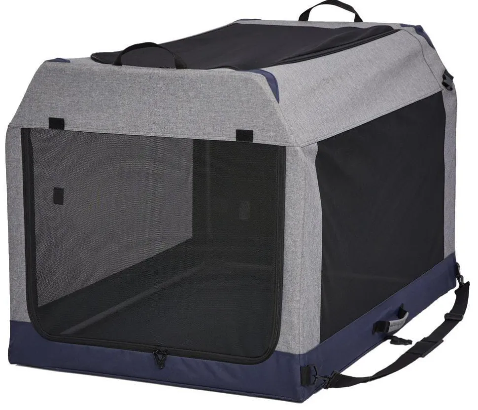 Midwest Canine Camper Pop-Up Tent Soft Folding Dog Crate - Gray - 42" X 26" X 32" In