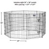 Midwest Contour Metal Exercise Pen for Dogs with Door - Black - 36" Height