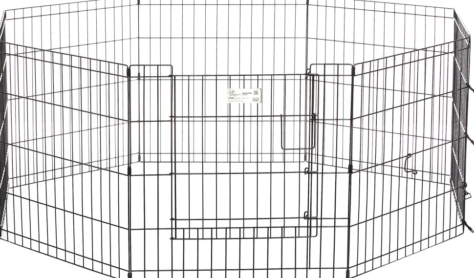 Midwest Contour Metal Exercise Pen for Dogs with Door - Black - 24" Height