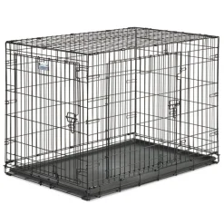 Midwest Contour Metal Folding Double Door Dog Crate - 42" X 28" X 30" Inches
