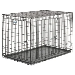 Midwest Contour Metal Folding Double Door Dog Crate - 48" X 30" X 33" Inches