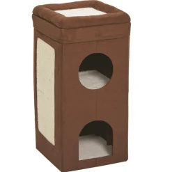 Midwest Curious Condo Cube Condo Cat Furniture - Brown - 16.5" X 16.5" 16.5" Inches