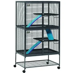 Midwest Homes Critter Nation Double Unit Small Animal Cage - Gray - Dbl