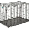 Midwest I-Crate Double Door Metal Folding Dog Crate with Divider Panel - 48" X 30" X 33" Inches
