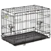 Midwest I-Crate Double Door Metal Folding Dog Crate with Divider Panel - 22" X 13" X 16" Inches
