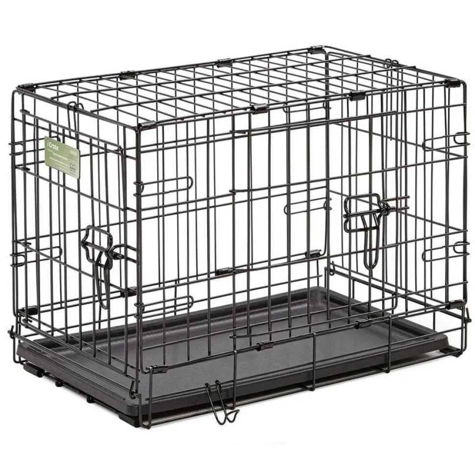Midwest I-Crate Double Door Metal Folding Dog Crate with Divider Panel - 22" X 13" X 16" Inches