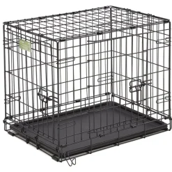 Midwest I-Crate Double Door Metal Folding Dog Crate with Divider Panel - 24" X 18" X 19" Inches