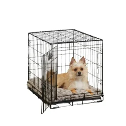 Midwest I-Crate Single Door Metal Folding Dog Crate with Divider Panel - 24" X 18" X 19" Inches