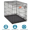 Midwest Lifestages Metal Folding Single Door Dog Crate with Divider - 36" X 24" X 27" Inches