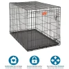 Midwest Lifestages Metal Folding Single Door Dog Crate with Divider - 48" X 30" X 33" Inches