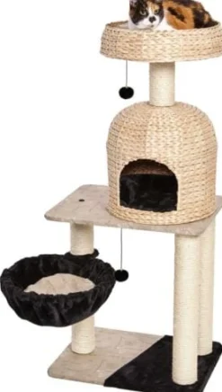 Midwest Nuvo Reid Fine N' Fun Wicker 4-Tier Cat Tree Furniture - Beige