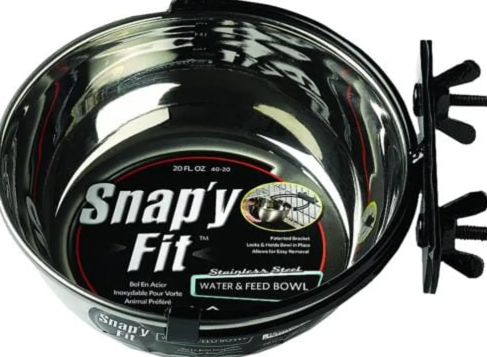 Midwest Snappy Fit Stainless Steel Dog Bowl - 20 Oz