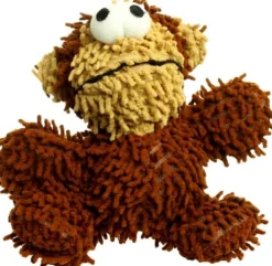 Mighty Junior Monkey Microfiber Ball Floating Squeak and Plush Dog Toy - Small