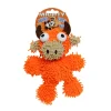 Mighty Microfiber Bull Ball Floating Squeak and Plush Dog Toy - Orange - Medium