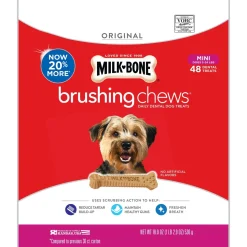 Milk-Bone Brushing Chews Dog Treat Original - 5-24 lb - Extra Small - 48 Count