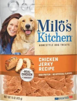 Milo's Kitchen Chicken Strips Jerky Dog Treats - 15 Oz - Case of 4