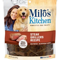 Milo's Kitchen Steak Grillers Recipe Dog Treats - 10 Oz