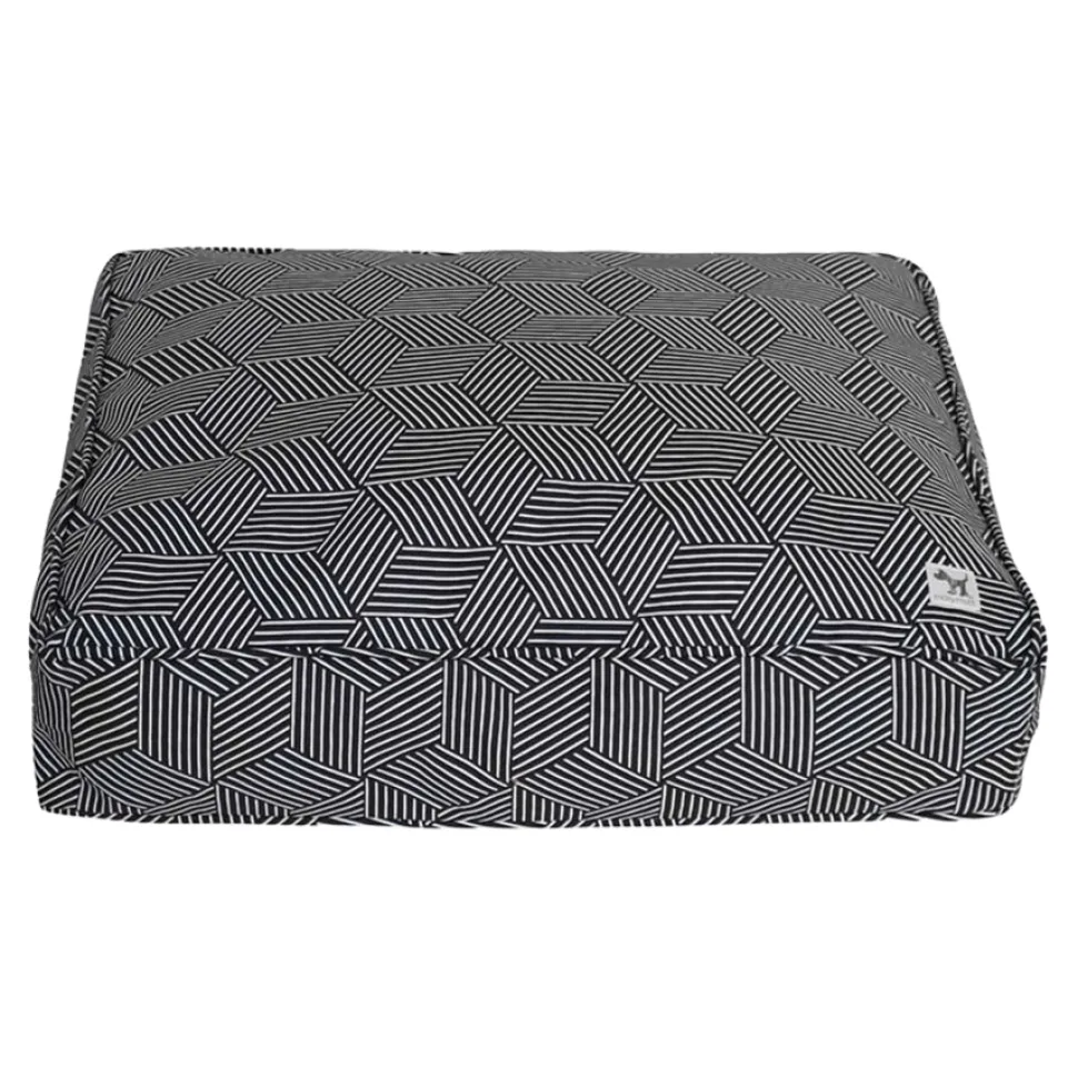 Molly Mutt Rough Gem Duvet 100% Cotton Breathable and Washable Pet Bed Cover - Black/White